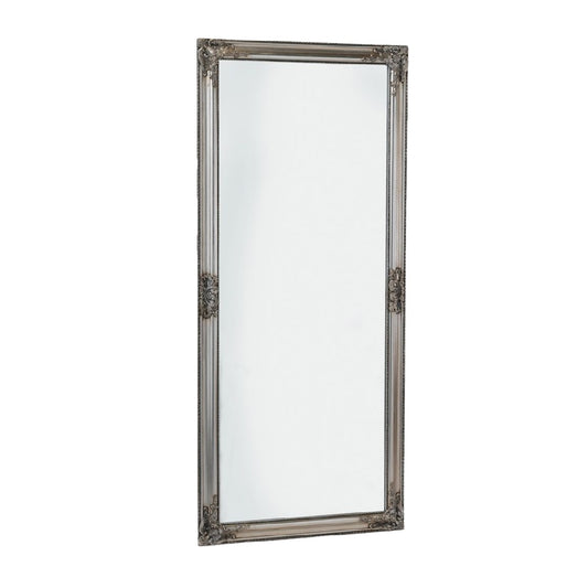 Espejo de pared rectangular con marco decorativo clásico